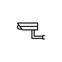 CCTV Isolated Line Icon. Editable stroke. It can be used for websites, stores, banners, fliers. vector
