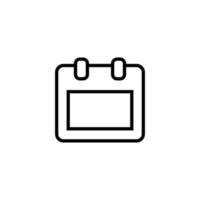 Calendar Isolated Line Icon. Editable stroke. It can be used for websites, stores, banners, fliers vector