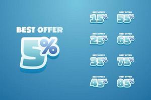 Special sale template design with different discount vector