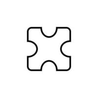 Puzzle Isolated Line Icon. Editable stroke. It can be used for websites, stores, banners, fliers vector