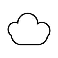 nube vector aislado signo. eso lata ser usado para sitios, clima pronósticos, artículos, libros, interfaces y varios diseño