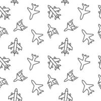 Various Airplanes Seamless Pattern vector