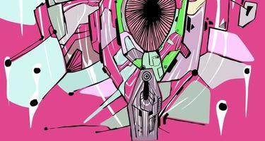 mecha abstract background vector