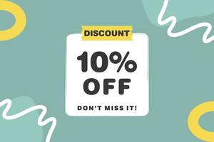 10 percent Sale and discount labels. price off tag icon flat design. vector