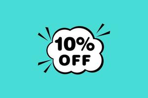 10  percent Sale and discount labels. price off tag icon flat design. vector