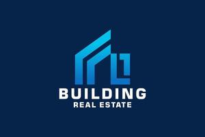 Initials letter L realtor, real estate and property business logo design vector