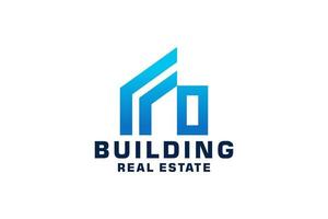 Initials letter O realtor, real estate and property business logo design vector