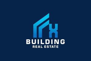 iniciales letra X corredor de bienes raíces, real inmuebles y propiedad negocio logo diseño vector