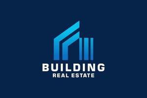Initials letter I realtor, real estate and property business logo design vector