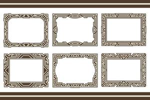 Abstract golden luxury frames. Horizontal decorative ornate frames. Vintage abstract elegant borders. vector