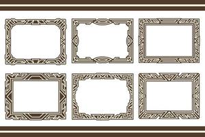 Abstract golden luxury frames. Horizontal decorative ornate frames. Vintage abstract elegant borders. vector