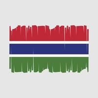 Gambia Flag Vector Illustration