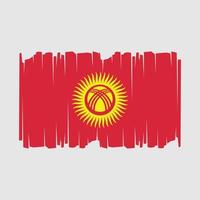 Kyrgyzstan Flag Vector Illustration