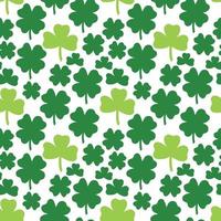 Saint Patrick's Day vector seamless pattern with celebration green clover