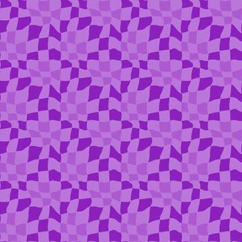 Patchwork rhombus monochrome seamless pattern from distorted tiles in op art style. Diaper twisted cover fabric template. Diagonal lines. Vector illustration.