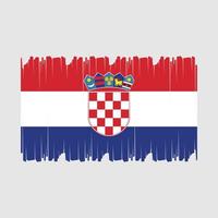 ilustración de vector de bandera de croacia