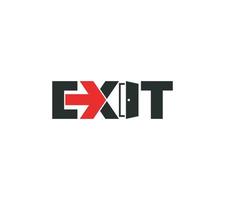 Exit wordmark, typography or text based logo design, Vector illustration.