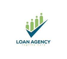 Financial loan agency business logo design on white background, Vector illustration.