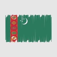 Turkmenistán bandera vector ilustración