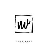 Initial NV Monogram with Grunge Template Design vector