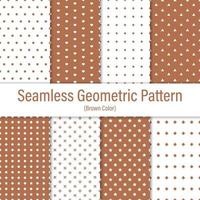 Elegant Brown And White Seamless Geometric Pattern Set vector