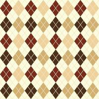 Brown Beige And White Seamless Argyle Pattern vector