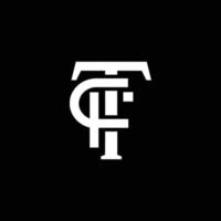 tfc letra logo. monograma letra tfc vector