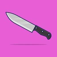 Kitchen knife vector illustration. Knife icon concept isolated. Flat design