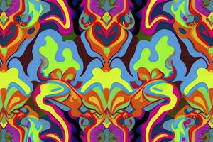 A modern psychedelic fashion seamless pattern is a design concept photo