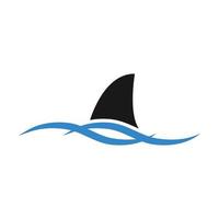 shark fin icon vector