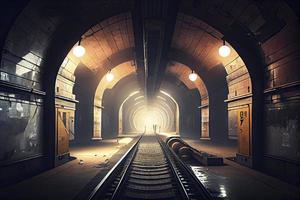 3d hacer de subterráneo túnel foto