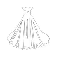 icono de vestido de novia vector