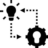 Idea solution icon symbol vector image. Illustration of the creative innovation concept design. EPS 10