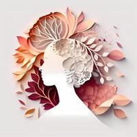 beauty woman wallpaper paper cut style photo