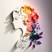 beauty woman wallpaper paper cut style photo