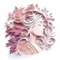 beauty woman wallpaper paper cut style photo