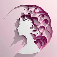 beauty woman wallpaper paper cut style photo