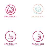 Pregnant template vector icon