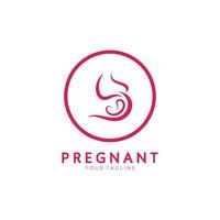 Pregnant template vector icon