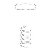 Corkscrew icon vector