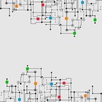 Connecting dots technology digital for global web white abstract background. vector