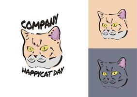 A cute and ugly cat vector