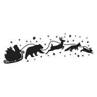 Beautiful ,stylish santa sleigh art and illustration vector