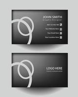 clean and dark business card design template. vector