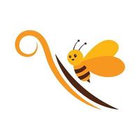 jugar lleno volador abeja logo y vector icono