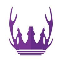 castillo de ciervo logo y vector icono