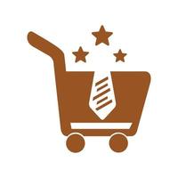 star seller e commerce cart or basket icon and vector logo