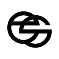 es, eg, se initial geometric logo and vector icon