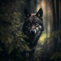 wolf activity illustration photo