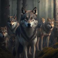 wolf activity illustration photo